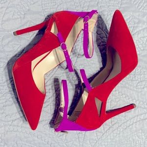 Red and purple Jessica Simpson pumps